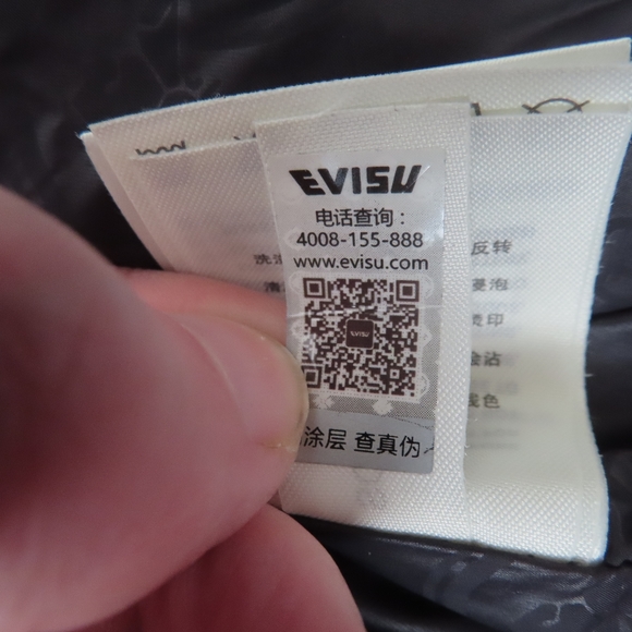 womens evisu kuro Robotic Floral Embroidered Padded Denim Jacket XS - Picture 11 of 12